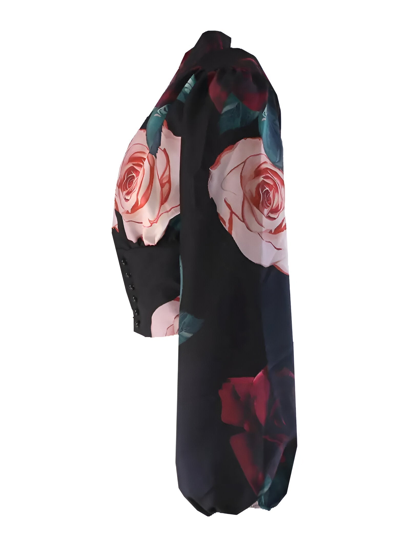 Améliane Floral Blouse – elegante bloemenprint blouse met diepe V-hals en getailleerde pasvorm