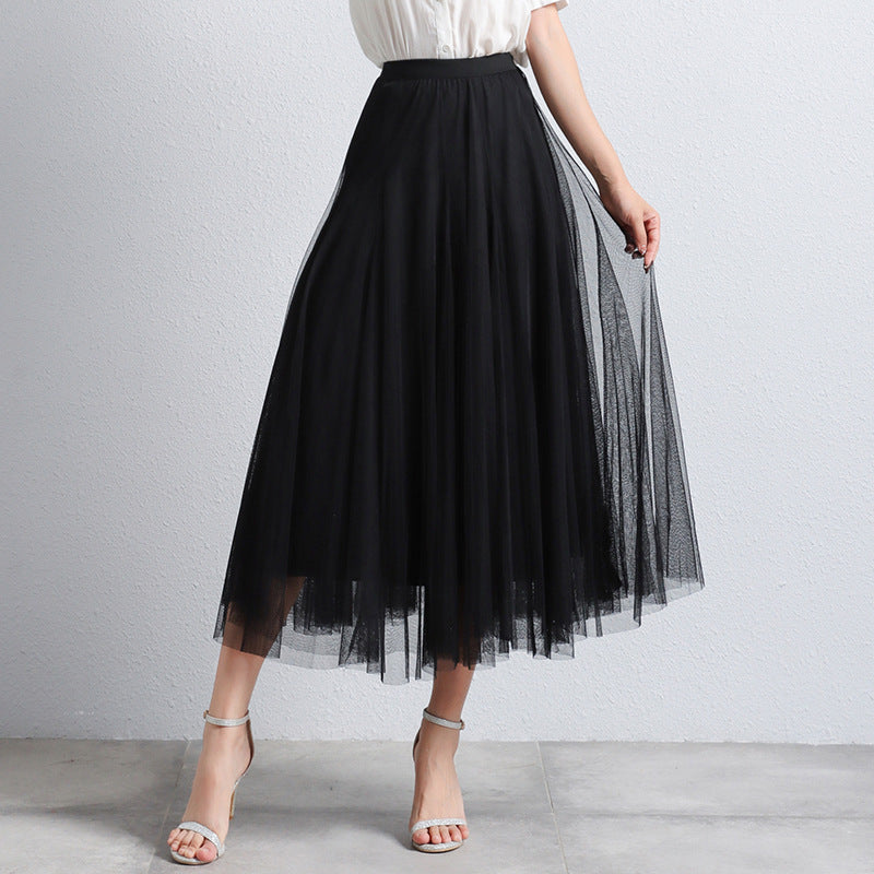 Phina - Elegante Tule Maxi Rok voor Dames met Luchtige Gelaagdheid