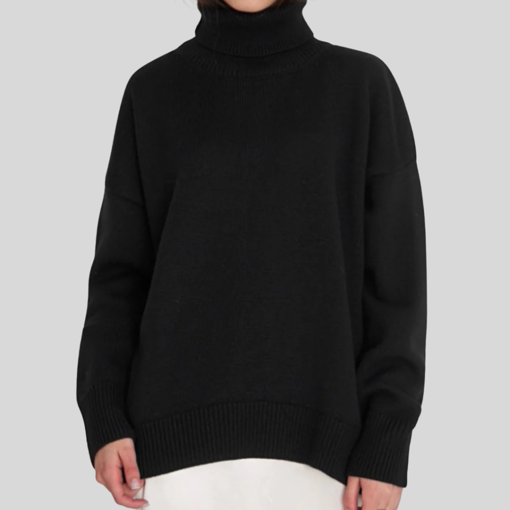 Fayenne – Zachte Dames Coltrui met Elegante Ribstructuur en Tijdloze Pasvorm