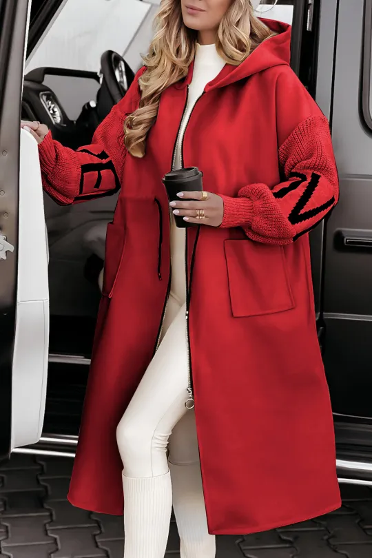Isolde Patch Coat – Warme Elegantie met een Speelse Twist