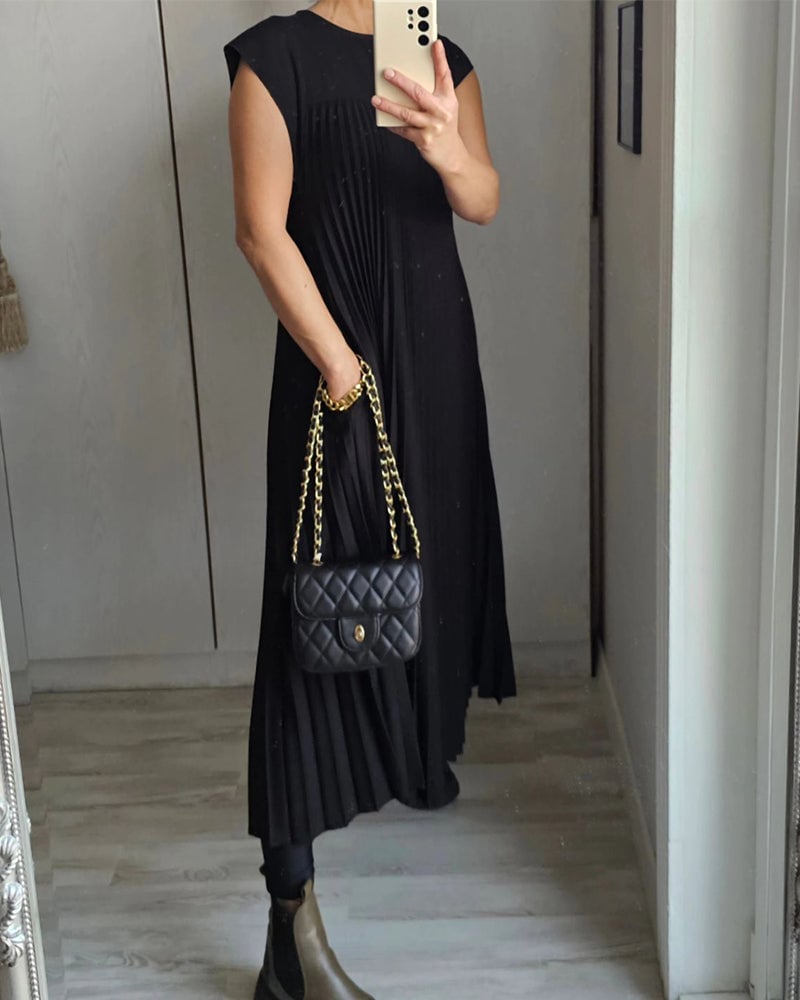 Dames elegante jurk met comfortabele pasvorm en tijdloos design