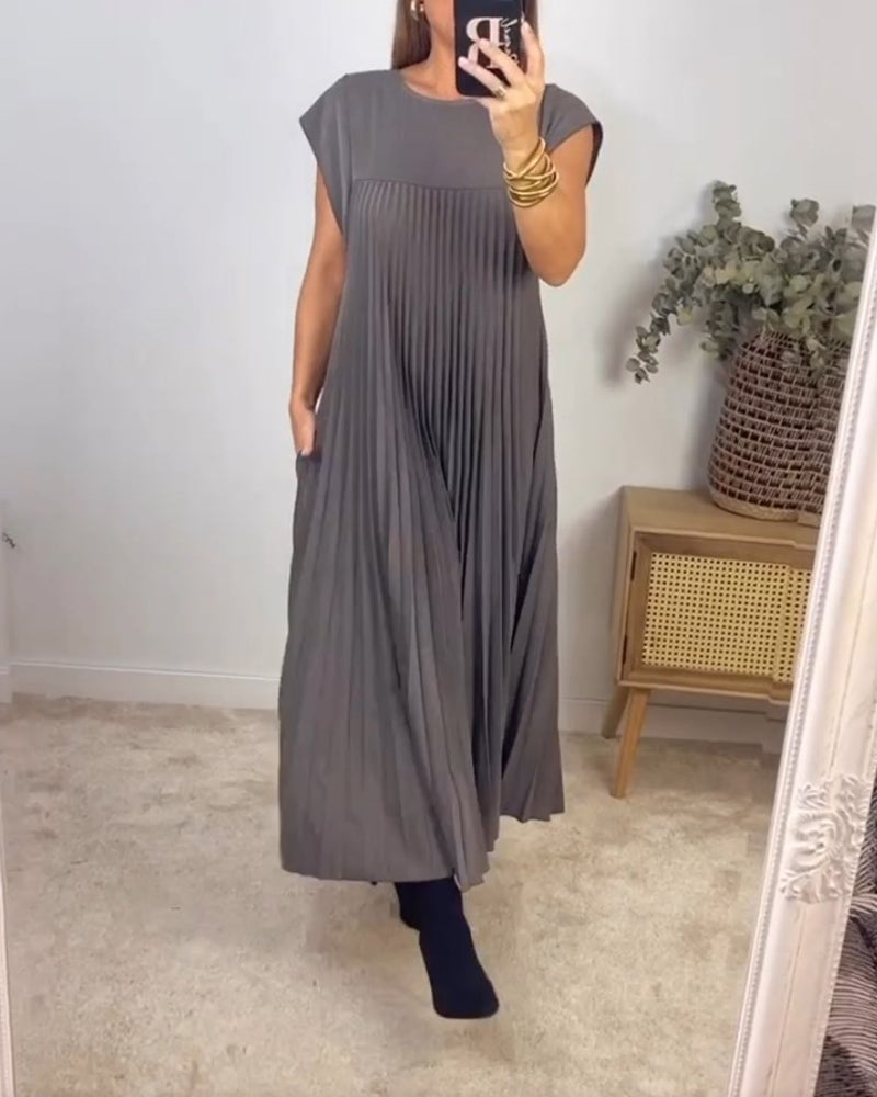 Dames elegante jurk met comfortabele pasvorm en tijdloos design