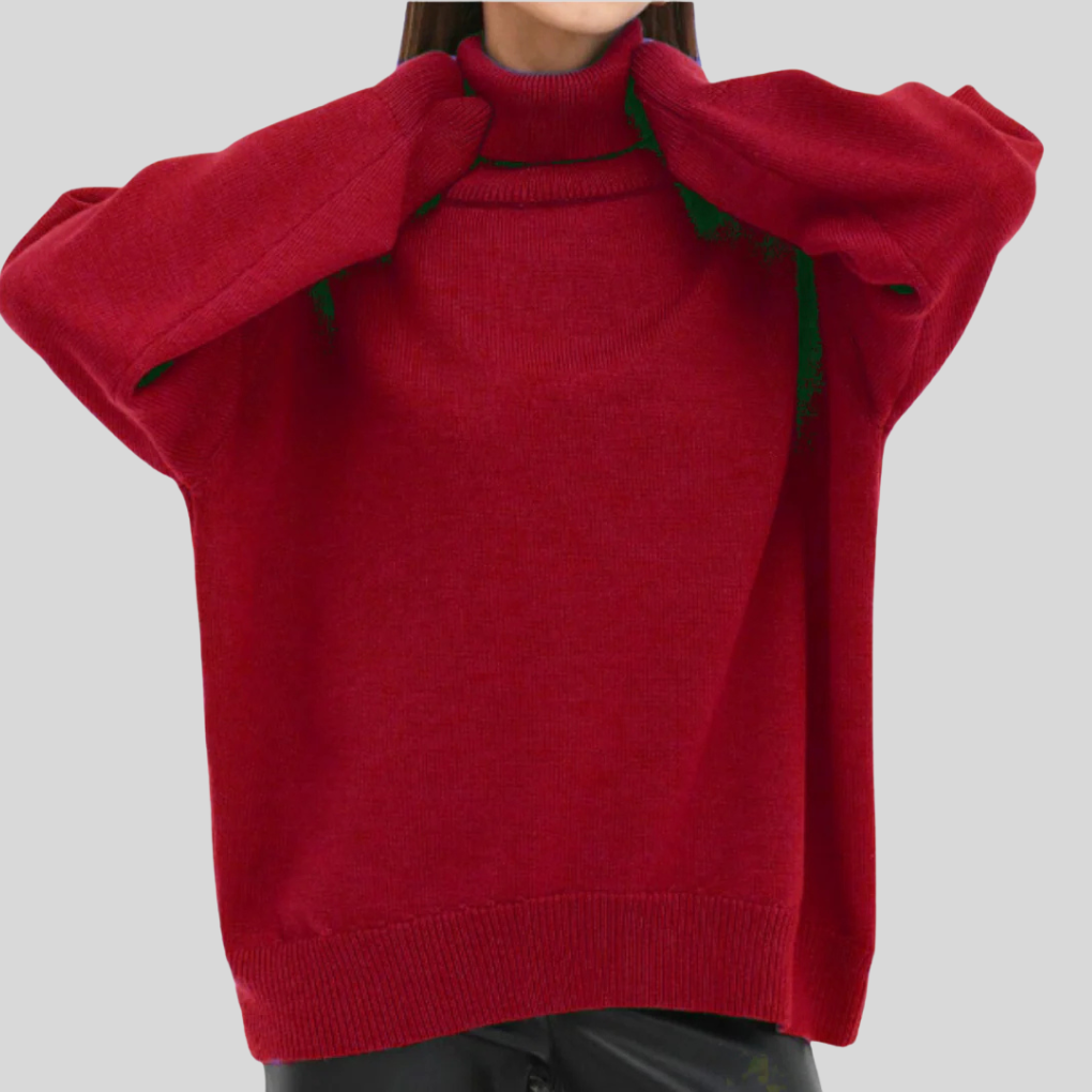 Fayenne – Zachte Dames Coltrui met Elegante Ribstructuur en Tijdloze Pasvorm