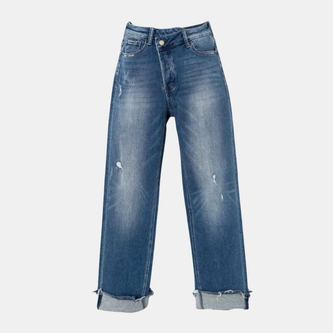 Elayne High-Waist Jeans – Tijdloze Elegantie met Modern Comfort