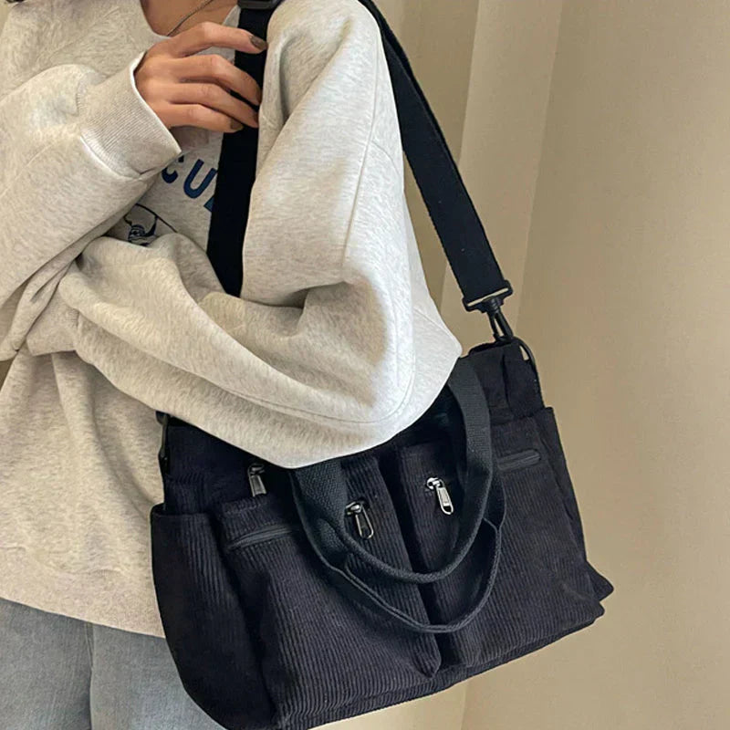 Éloenne – Luxe Dual-Zip Schoudertas voor Elke Dag
