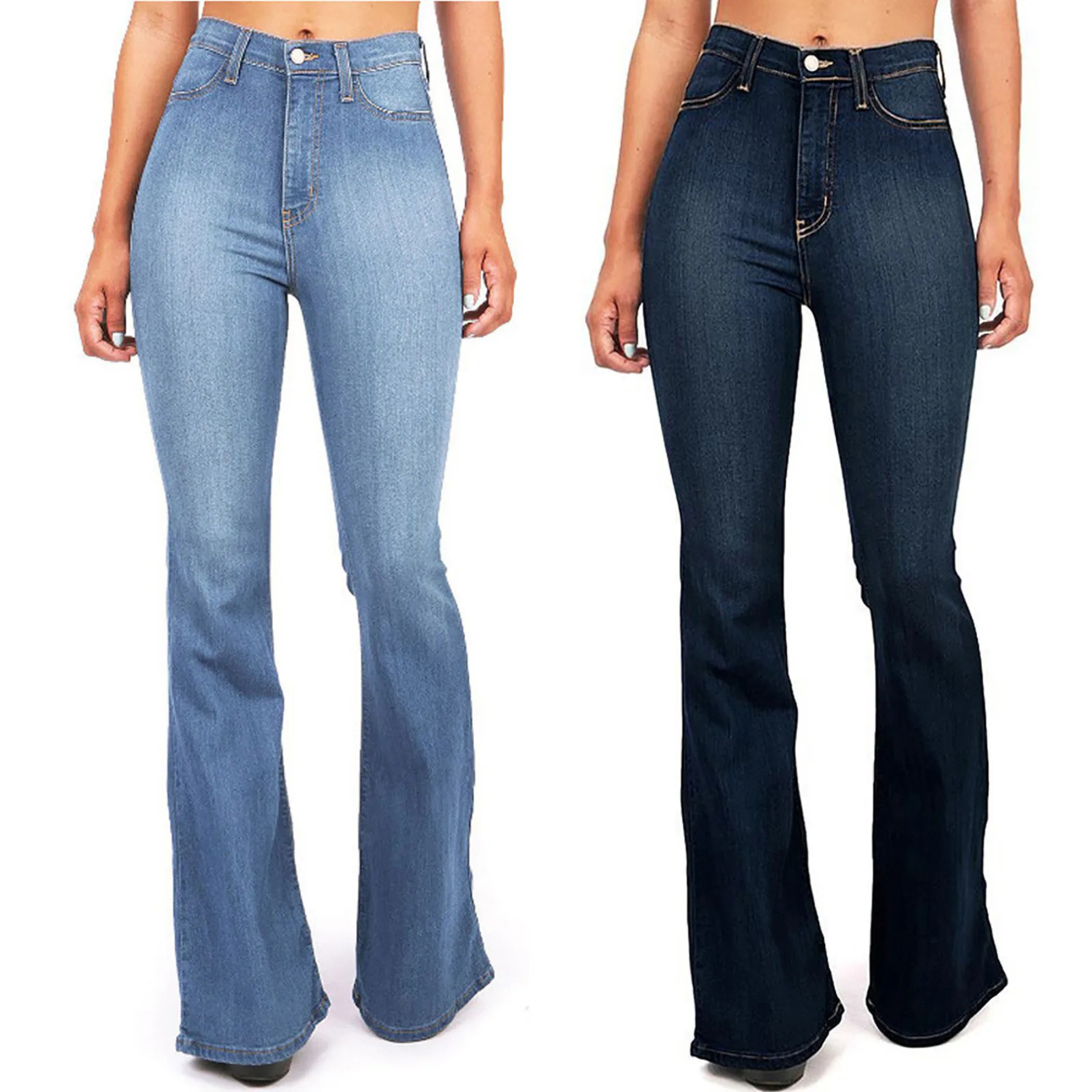 Maelis High-Waist Flared Jeans – Retro Elegantie met Modern Comfort