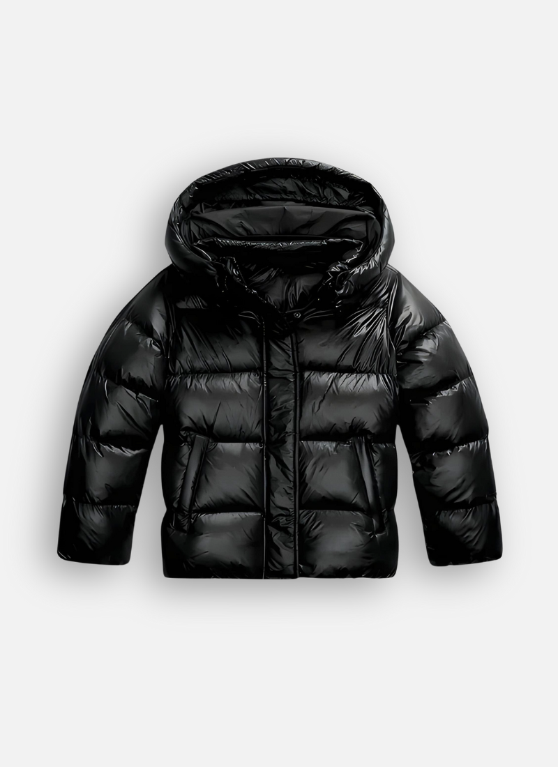 Clarisse – Glanzende Puffer Jas met Slim Fit en Luxe Warmte