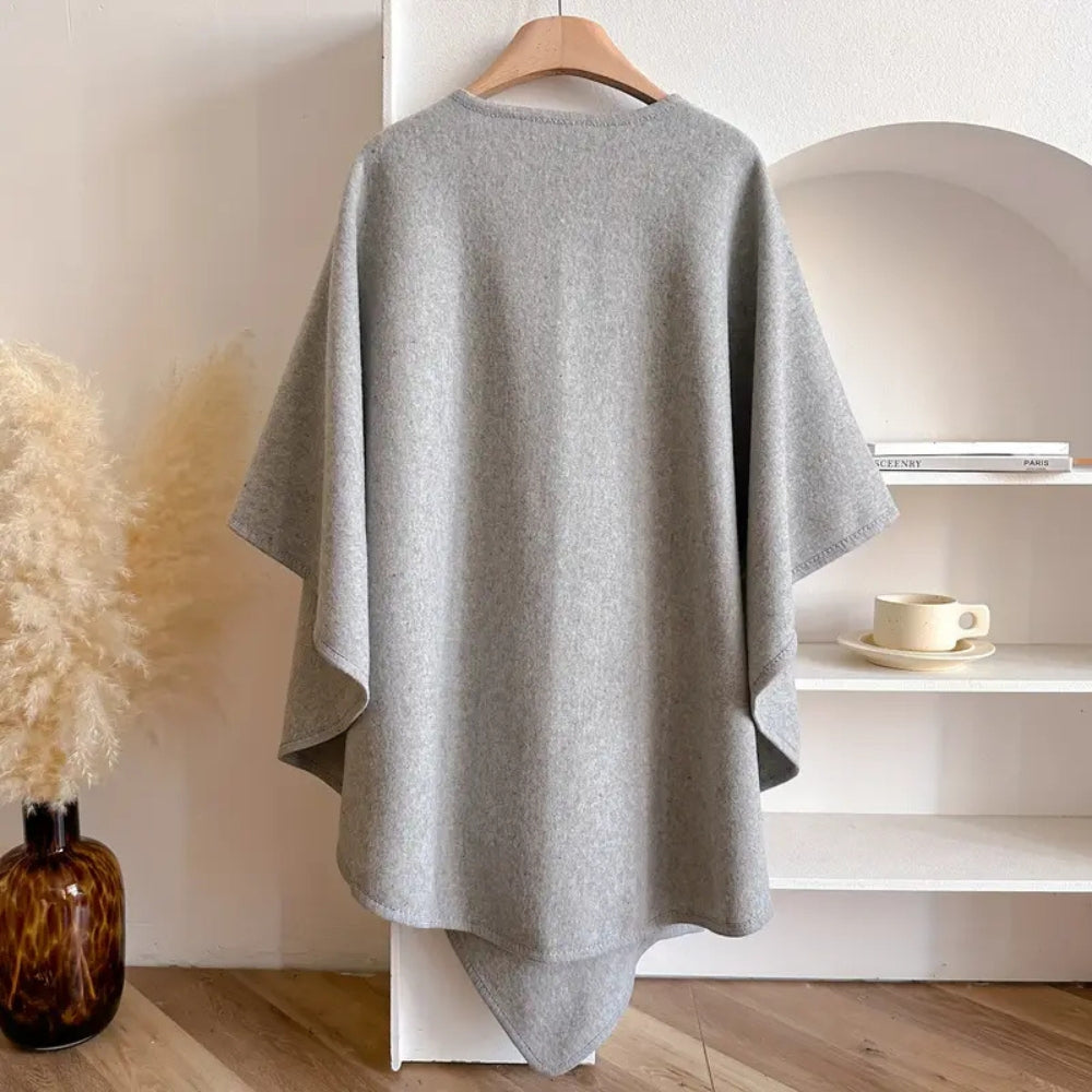 Odette – Luxe Dames Omslagdoek met Elegante Drape en Warme Uitstraling