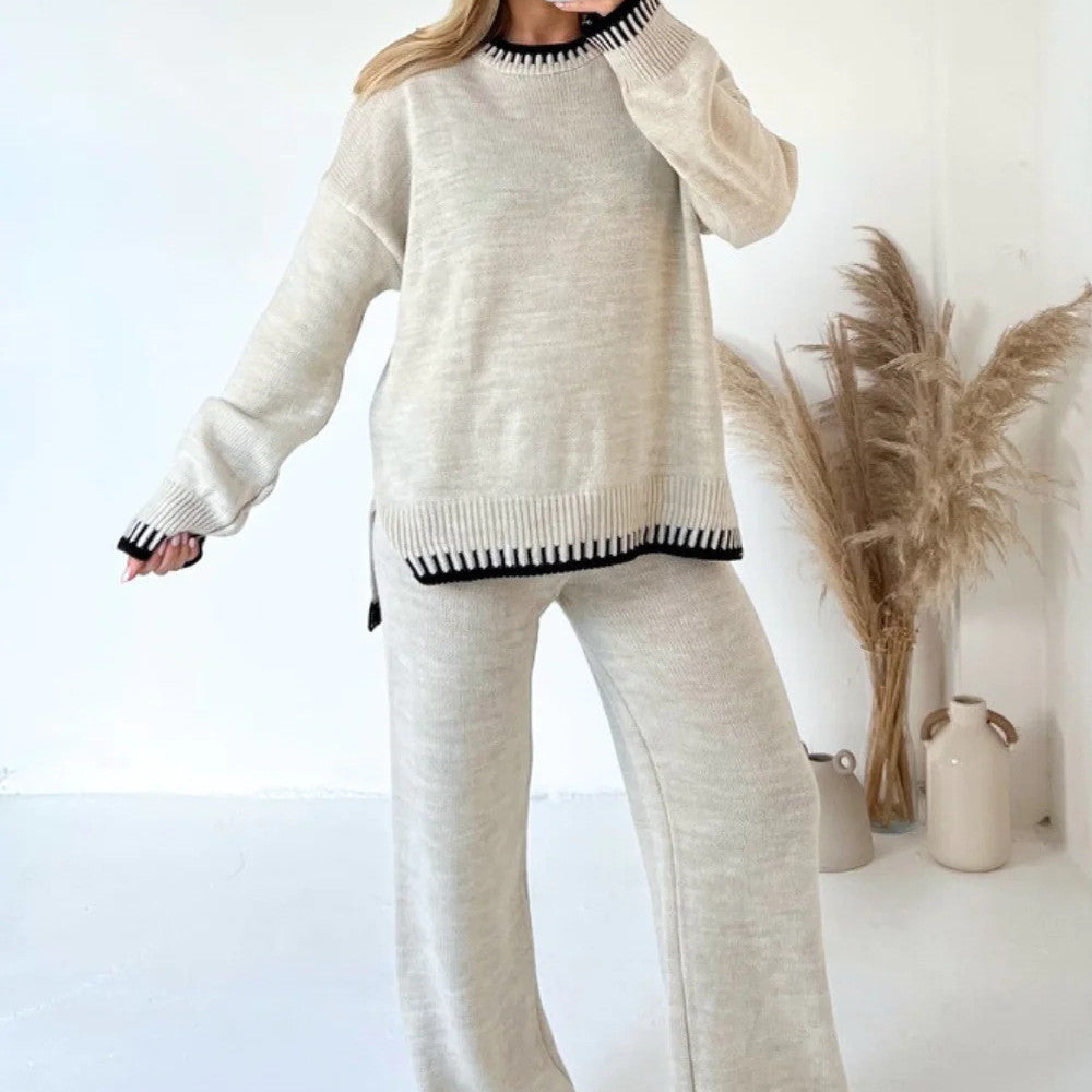 Aurelia – Gestreepte Knit Set voor Dames, Comfortabel & Chic voor Herfst en Winter