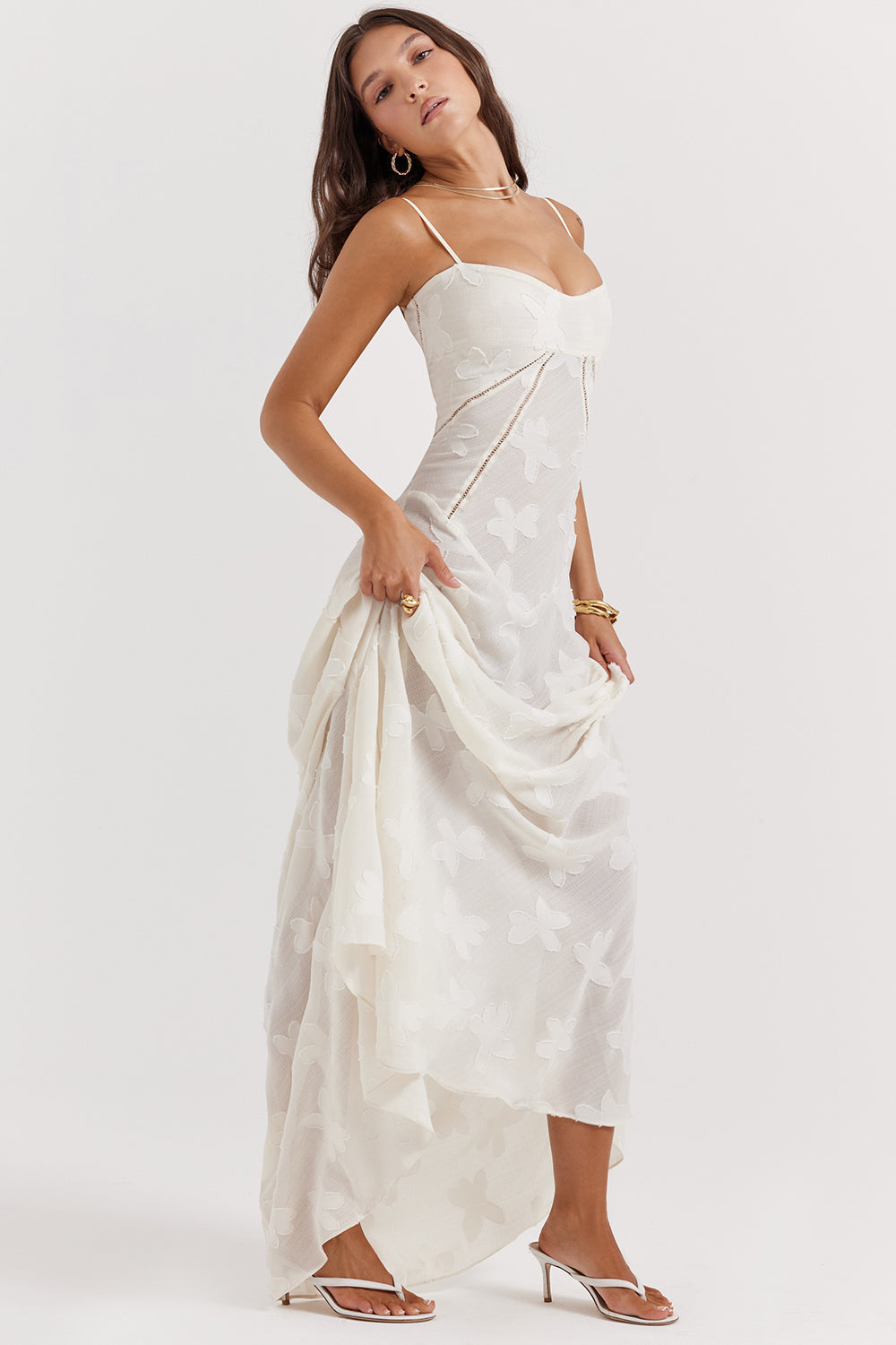 Seraphina - Stijlvolle Maxi Jurk van Luxe Viscose met Verfijnde Details