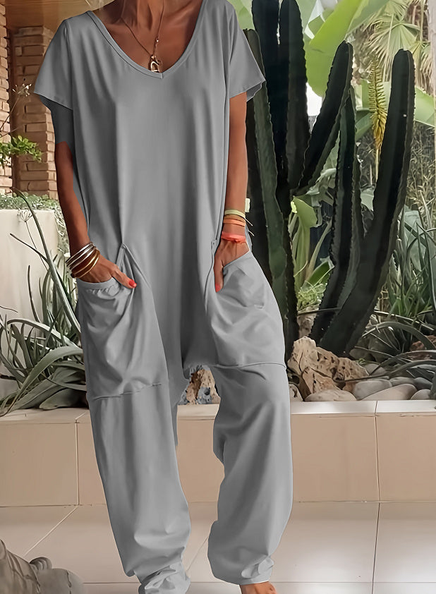 Zafira - Losse Fit Jumpsuit van Ademend Katoen voor Dagelijks Comfort