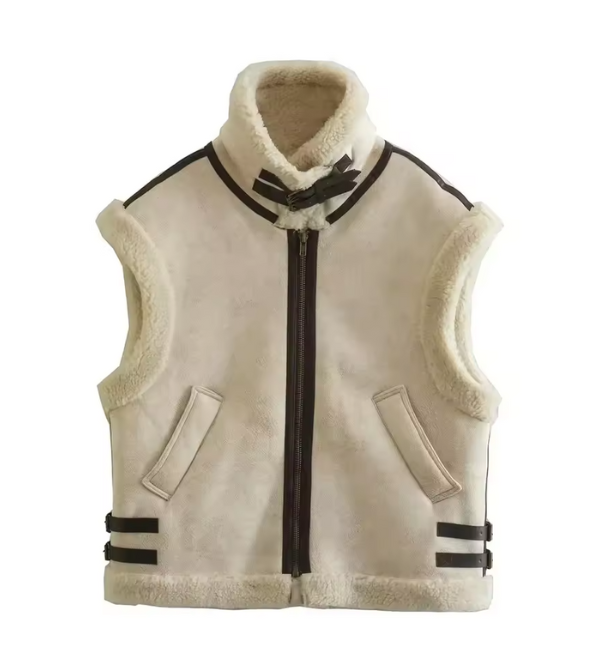 Serenna Faux Shearling Vest – Warmte met een Vleugje Luxe