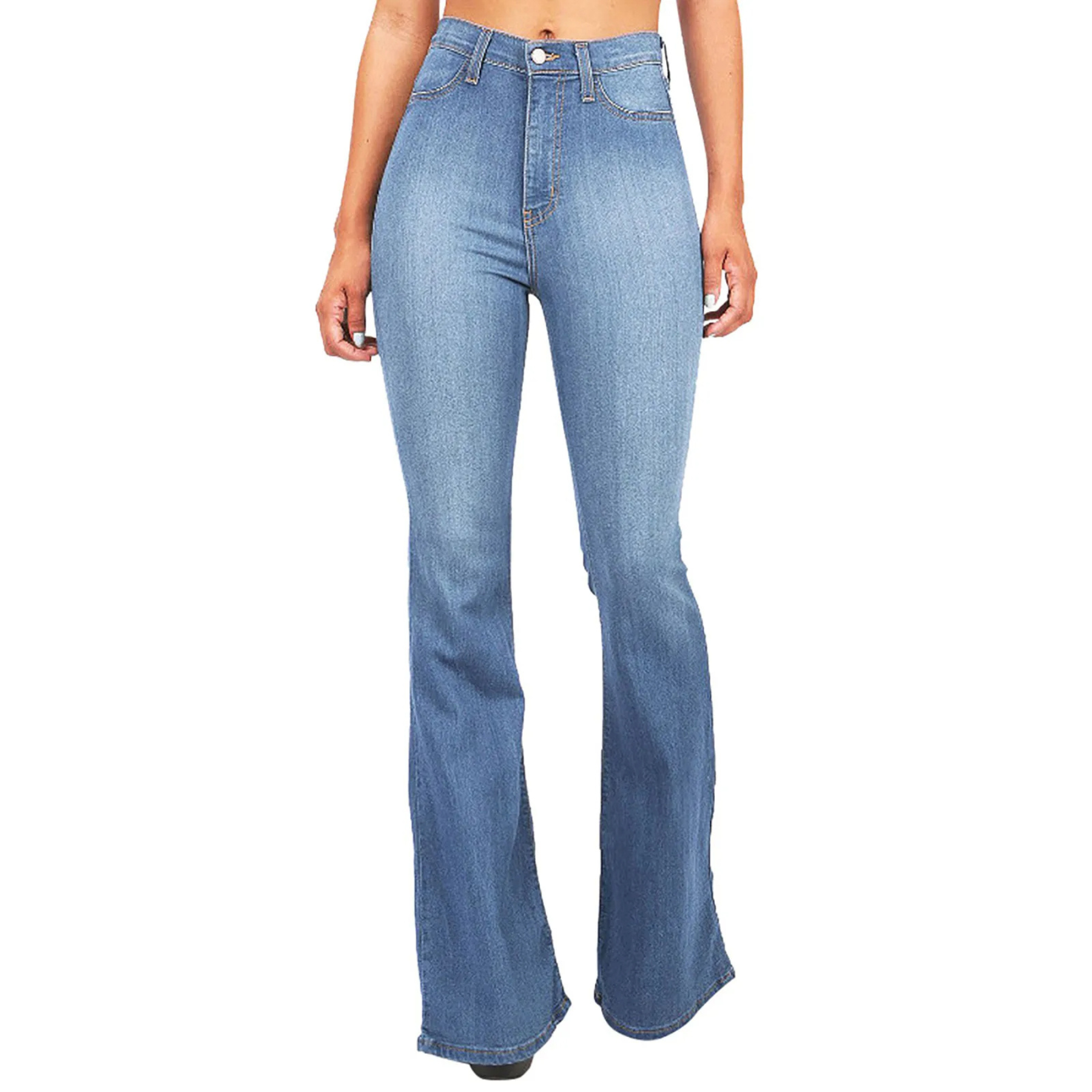 Maelis High-Waist Flared Jeans – Retro Elegantie met Modern Comfort