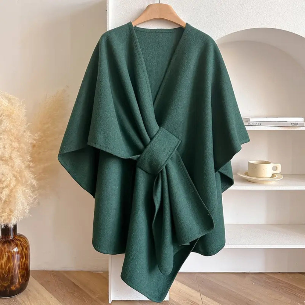 Odette – Luxe Dames Omslagdoek met Elegante Drape en Warme Uitstraling