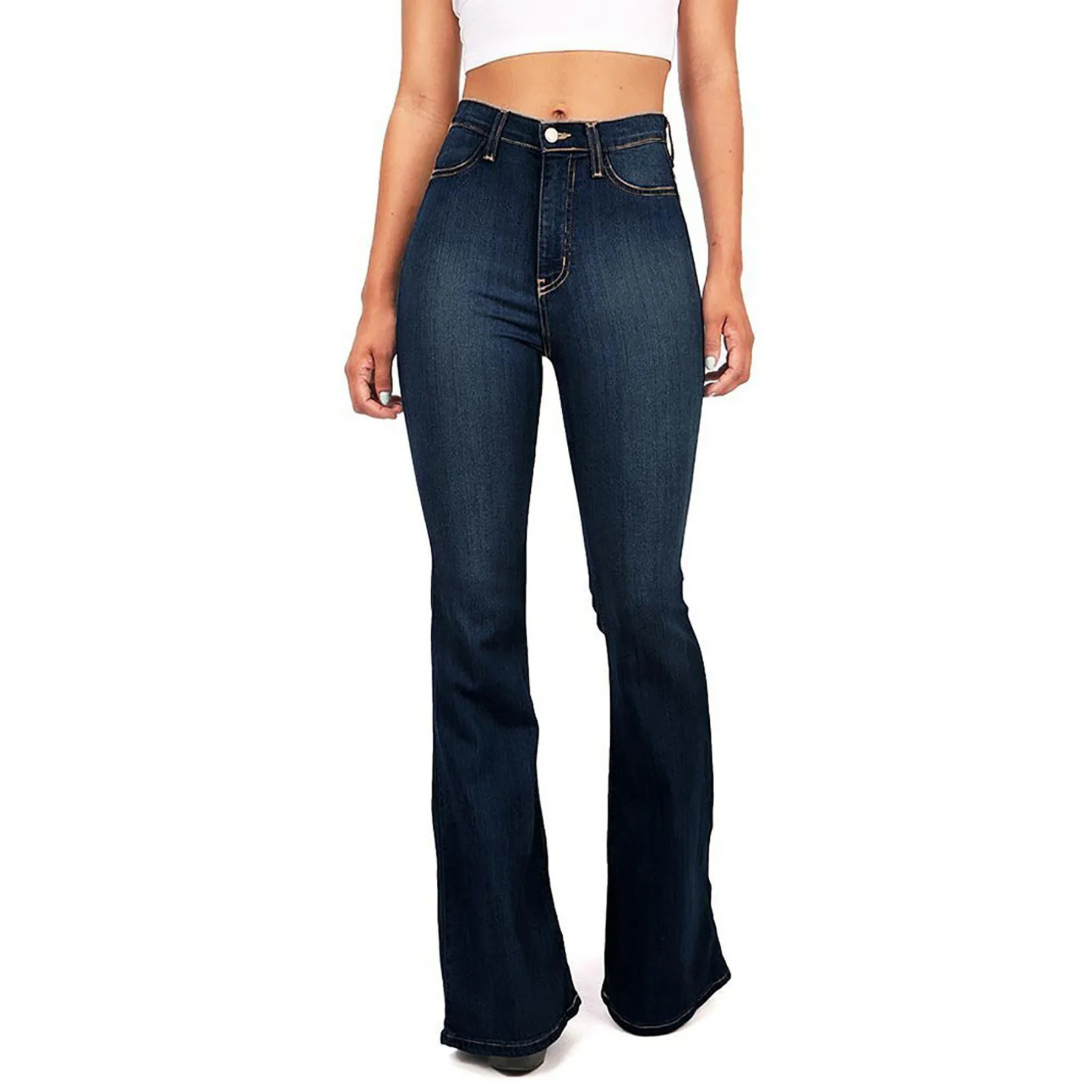 Maelis High-Waist Flared Jeans – Retro Elegantie met Modern Comfort