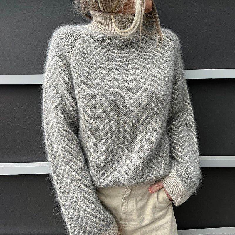Zeranya – Oversized Zigzag Coltrui voor Dames