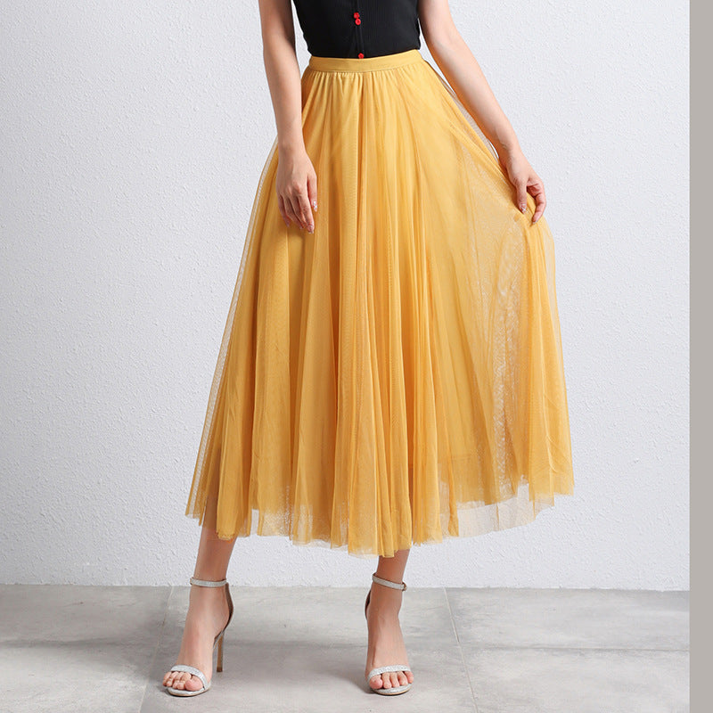 Phina - Elegante Tule Maxi Rok voor Dames met Luchtige Gelaagdheid
