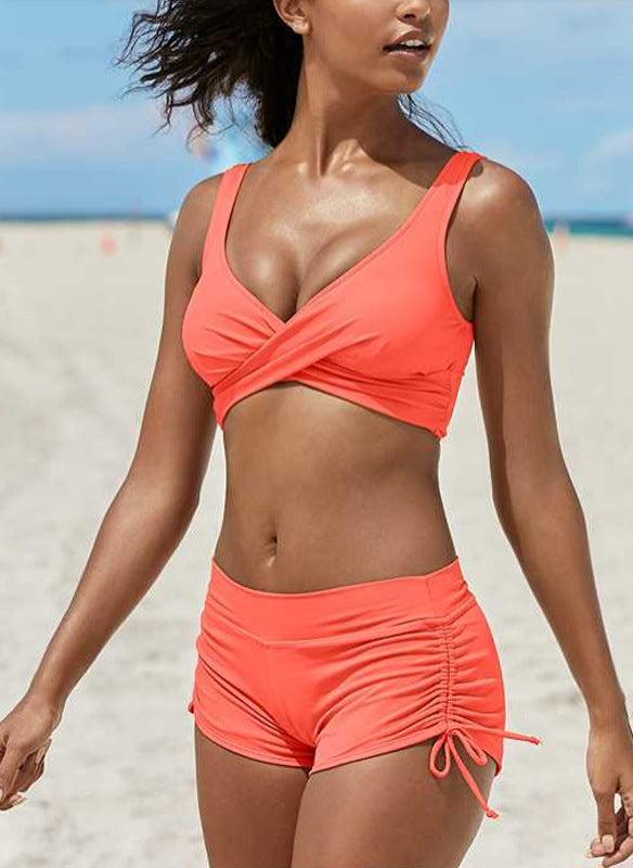 Zafira - Camouflage Bikini Set met Hoge Taille Shorts – Stoer, Vrouwelijk en Comfortabel voor Zomerplezier