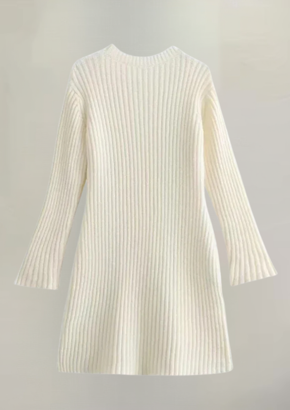 Selina Ribgebreide Sweaterjurk – Waar Warmte en Elegantie Samenkomen