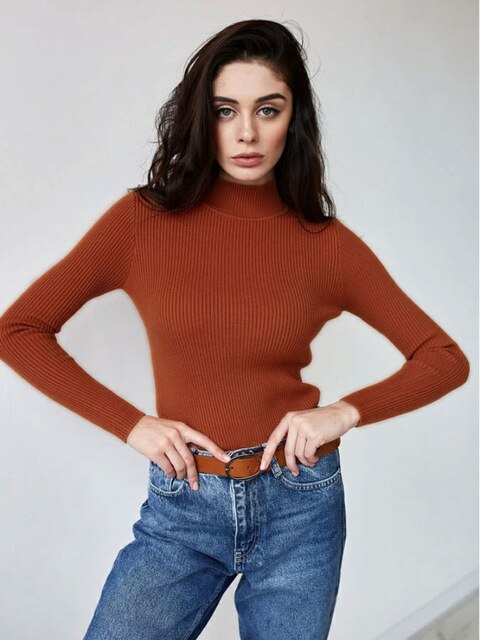 Averine – Ribbed Turtleneck Coltrui voor Dames