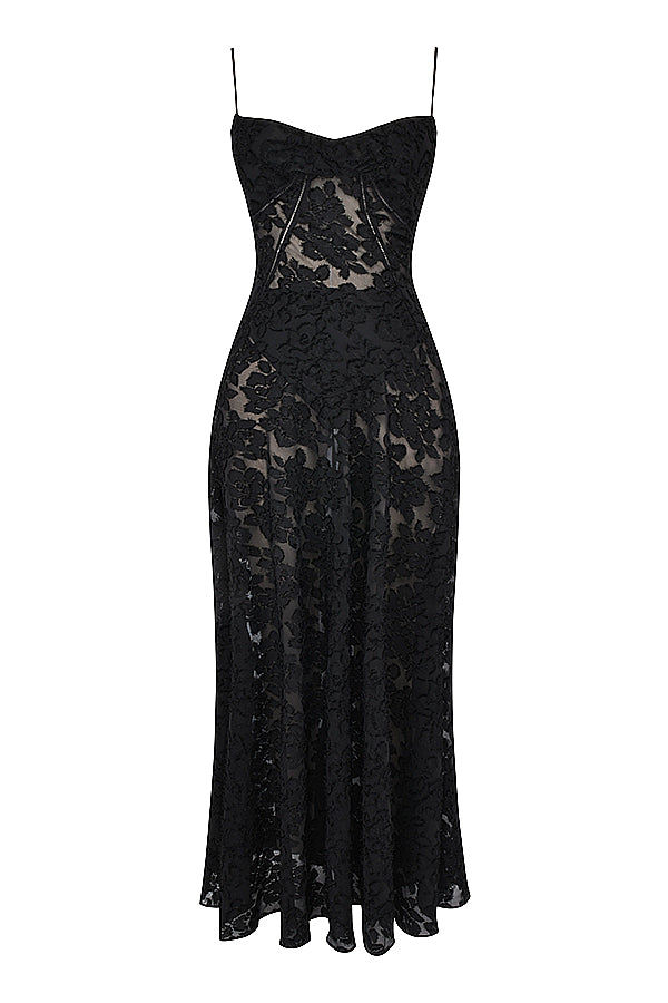 Seraphina - Stijlvolle Maxi Jurk van Luxe Viscose met Verfijnde Details