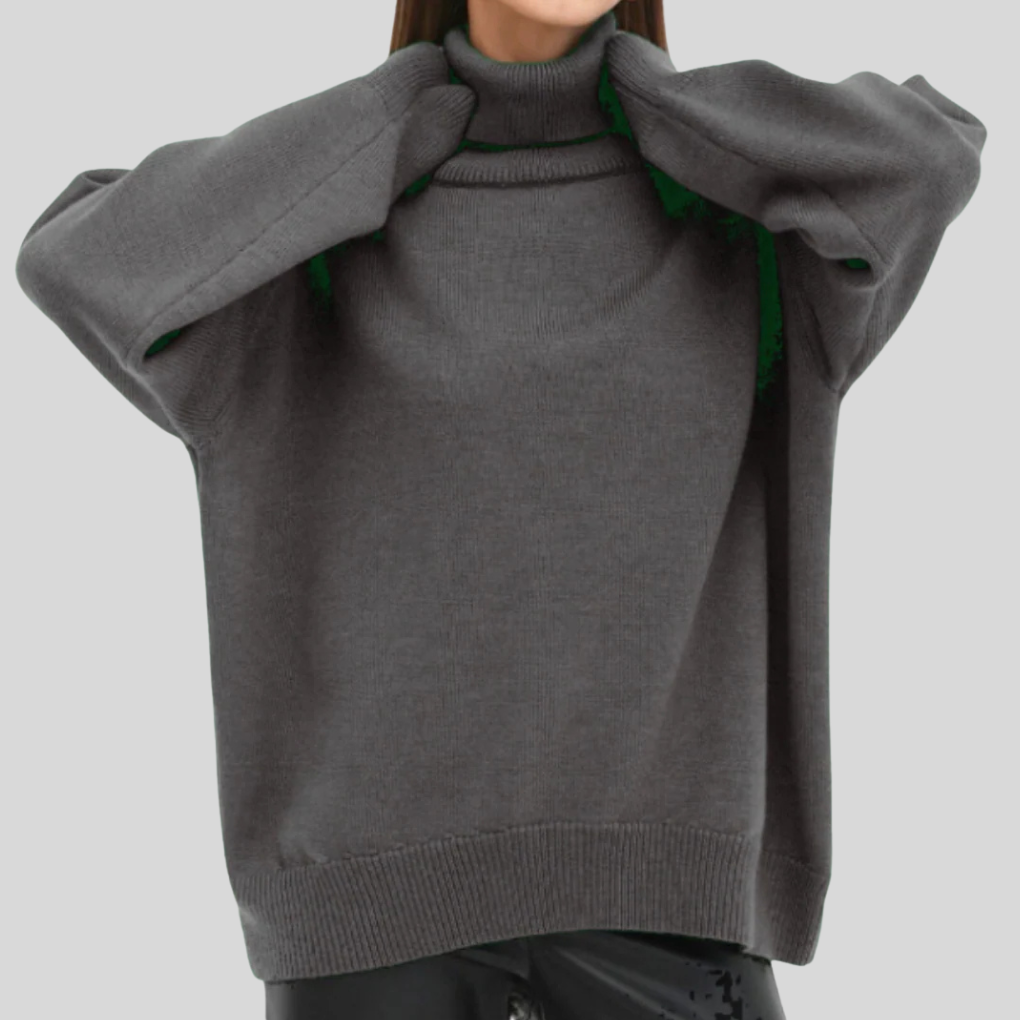 Fayenne – Zachte Dames Coltrui met Elegante Ribstructuur en Tijdloze Pasvorm