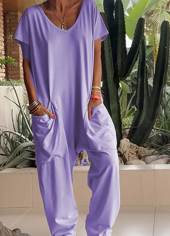Zafira - Losse Fit Jumpsuit van Ademend Katoen voor Dagelijks Comfort