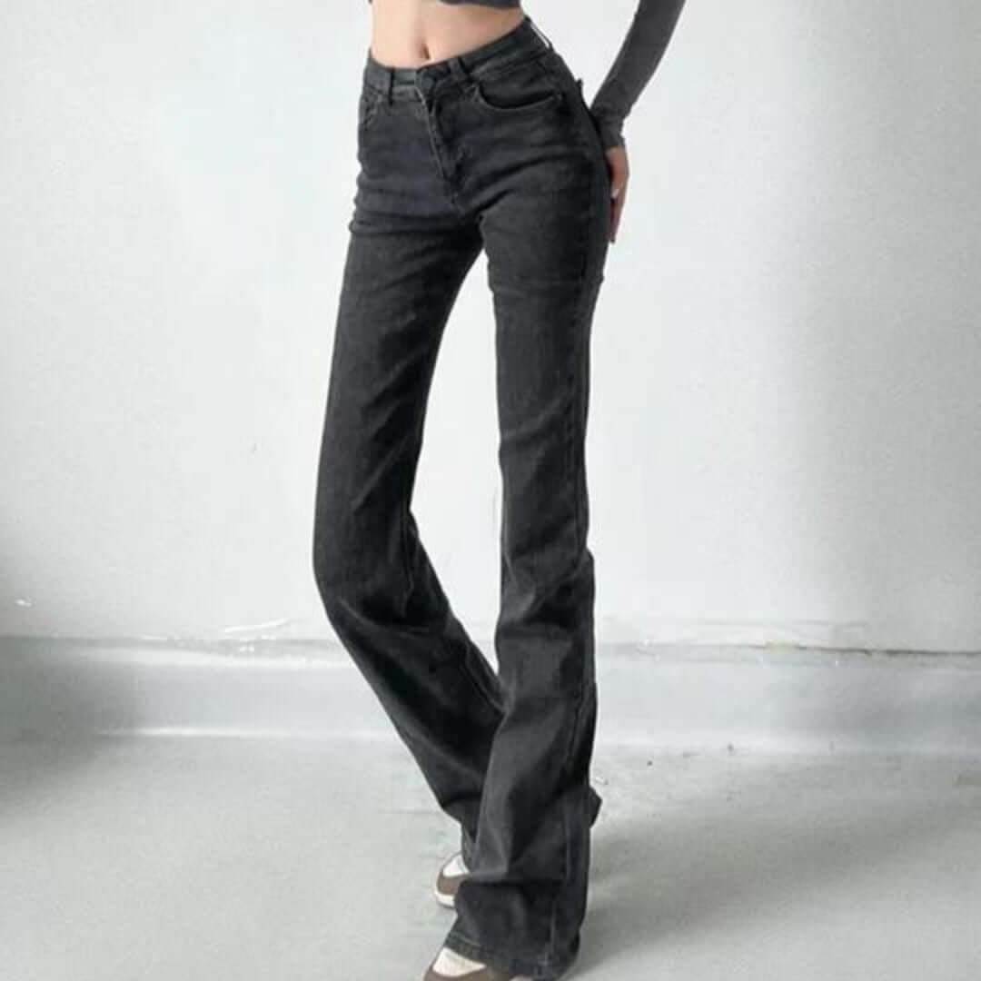 Selene Jeans – Dames Spijkerbroek met Hoge Taille en Hartvormige Details