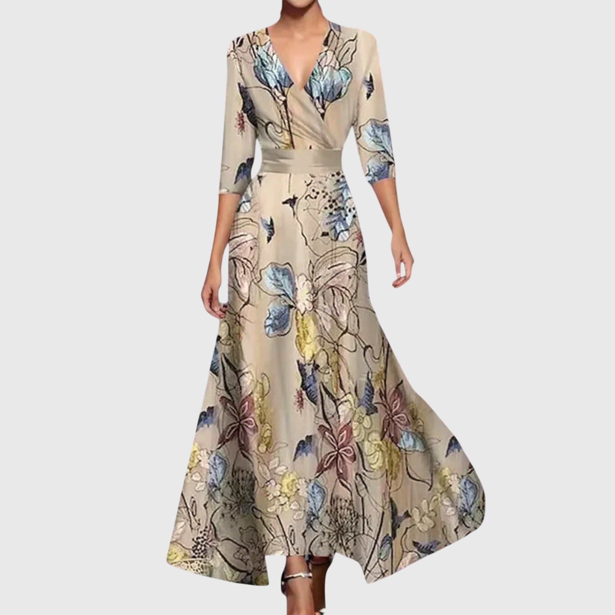 Dames elegante jurk met flatterende pasvorm en tijdloze
