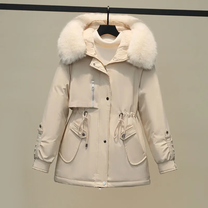 Amelira Gewatteerde Winterjas met Luxe Bontkraag – Warmte en Stijl in Eén