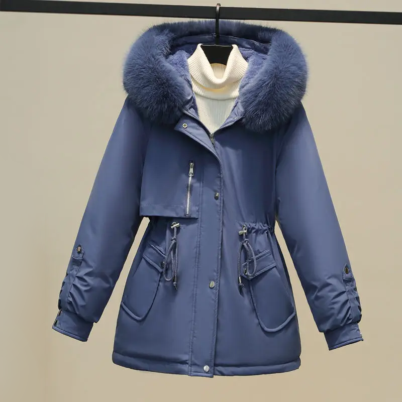 Amelira Gewatteerde Winterjas met Luxe Bontkraag – Warmte en Stijl in Eén