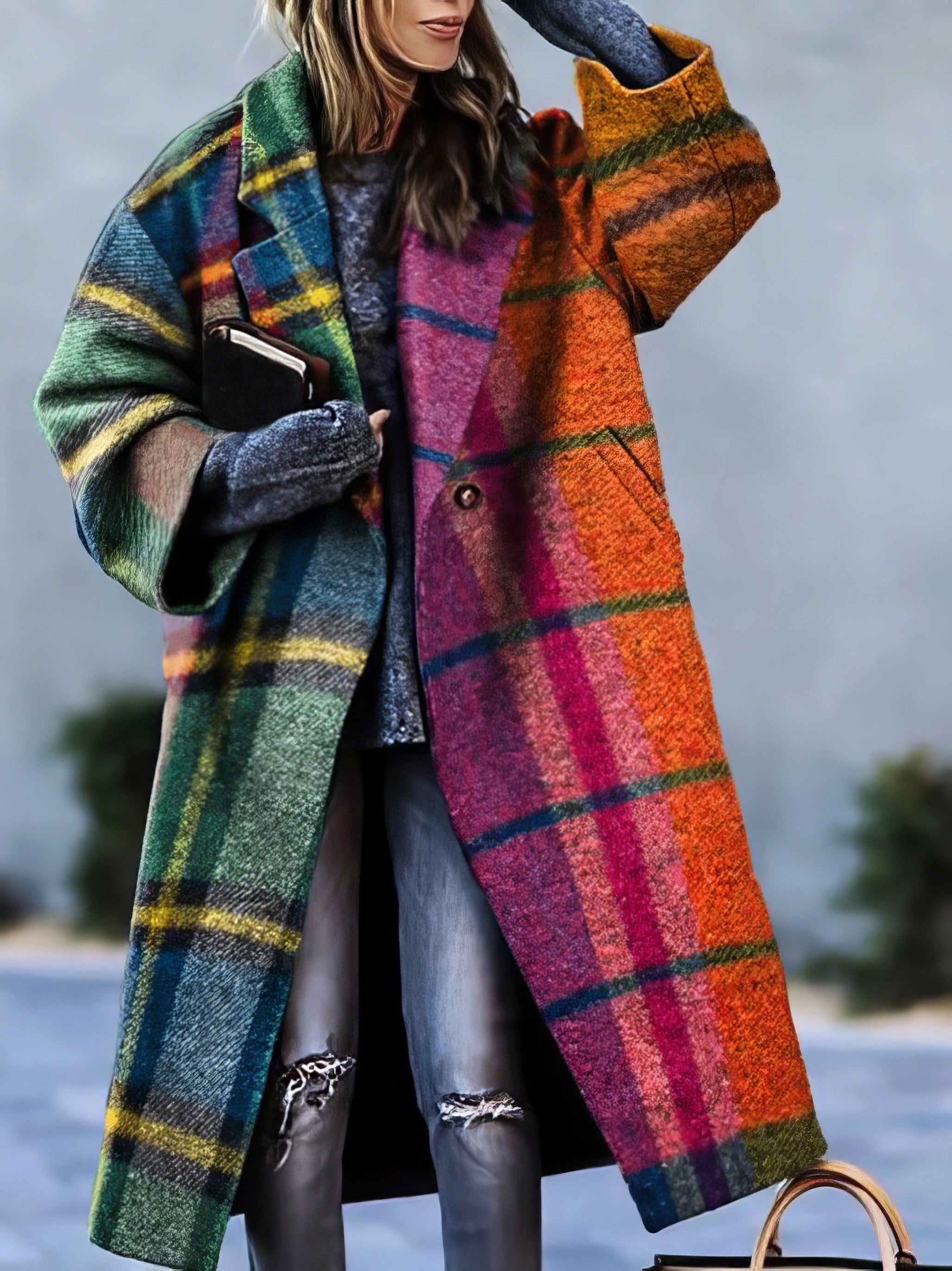 Isabelle Long Coat – elegante damesmantel met reverskraag en tijdloos silhouet