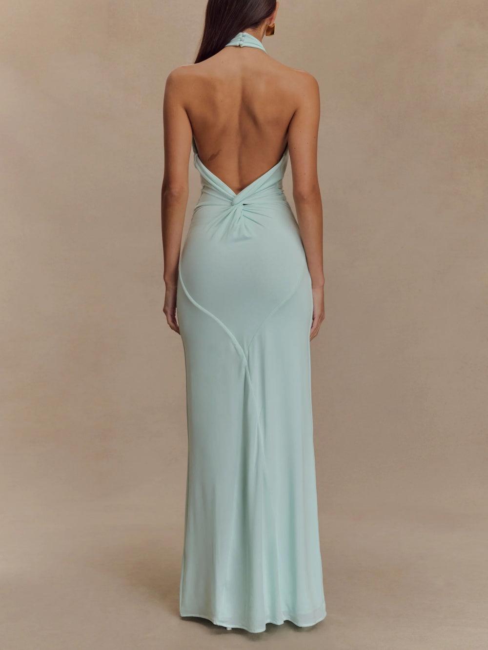 Amaris — Luxe Maxi-jurk met Hoge Halslijn | Tijdloze Elegantie voor Speciale Gelegenheden