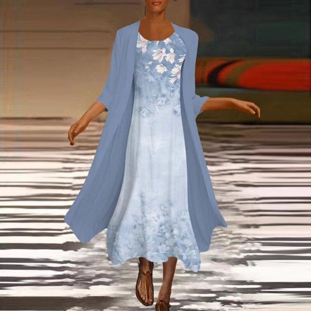Elandira – Elegante damesjurk met bijpassend blousejasje voor een complete, verfijnde look