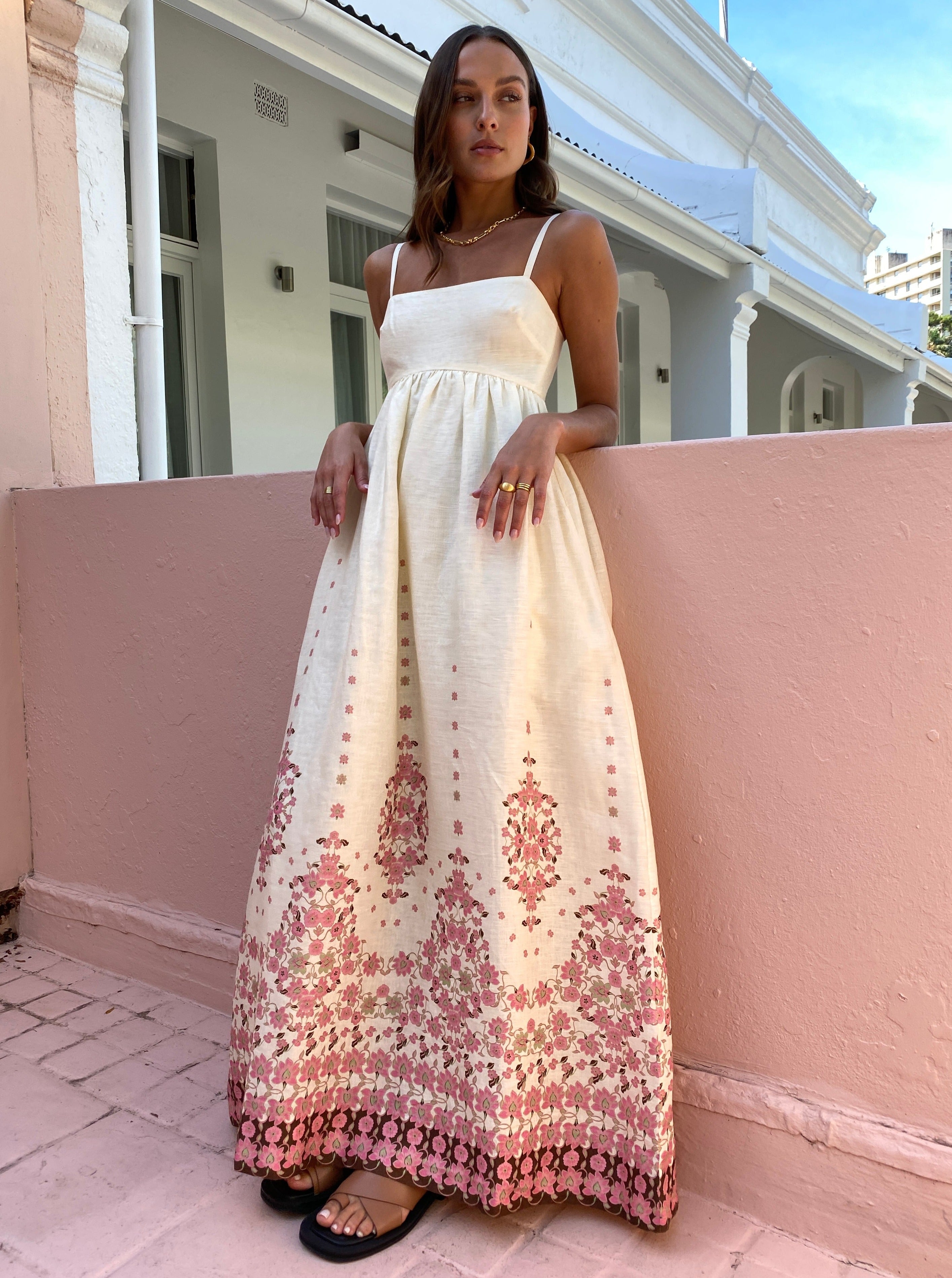 Elegante dames maxi jurk met luchtige zomerse pasvorm