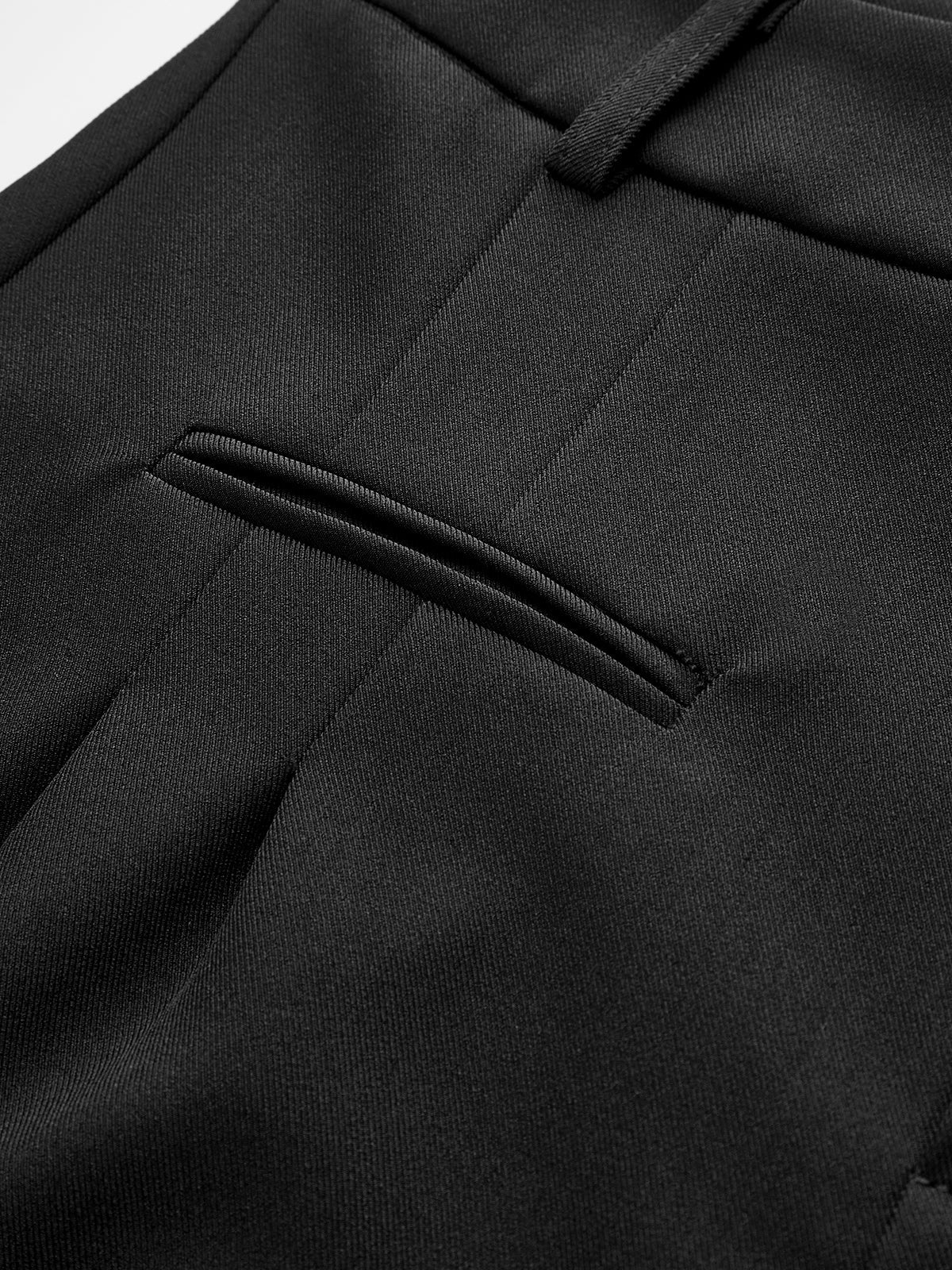 Dames korte broek met hoge taille – geweven stof, regular fit