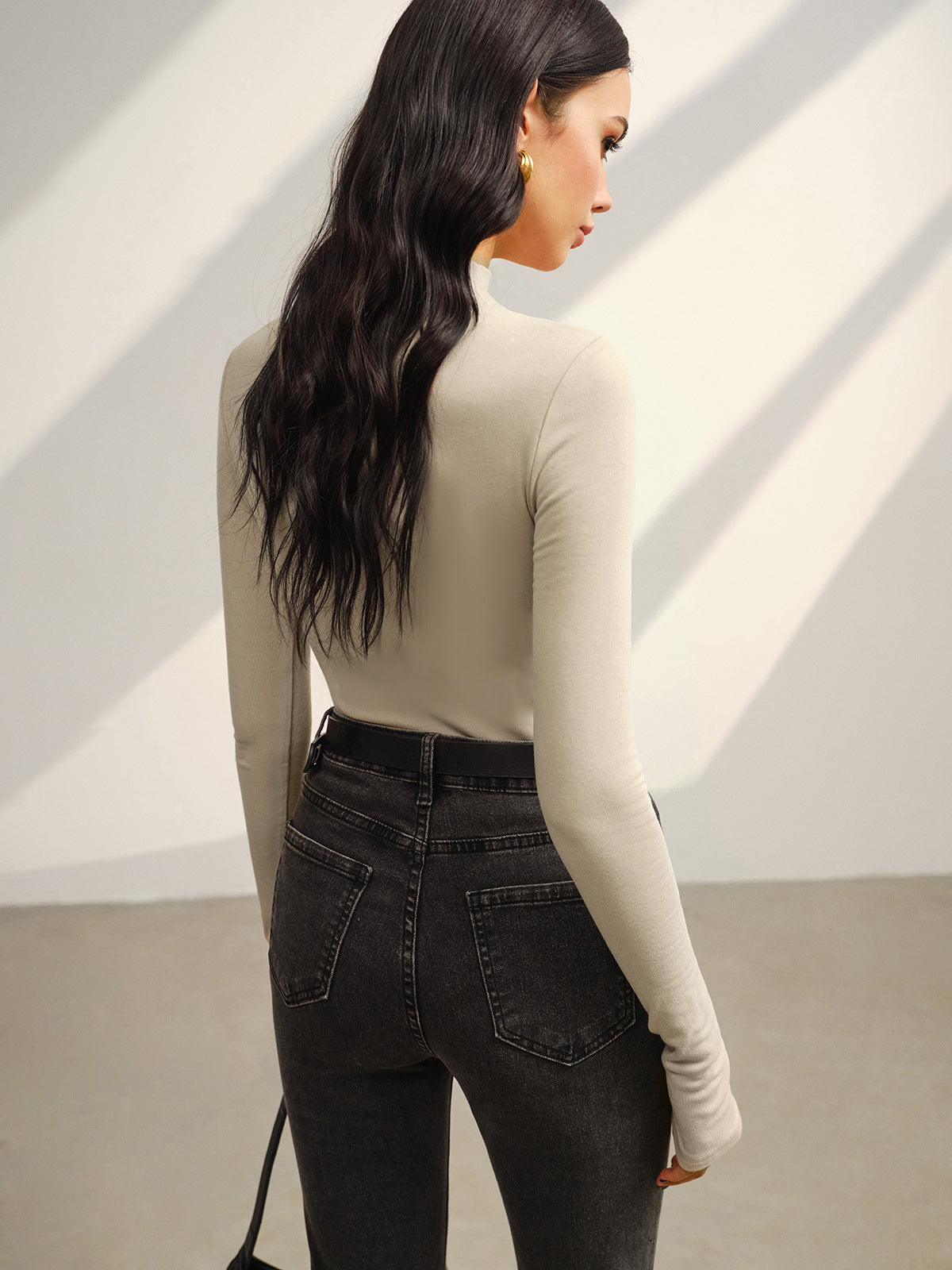 Serena Warm Jersey Top – Zachte Luxe voor Koude Dagen