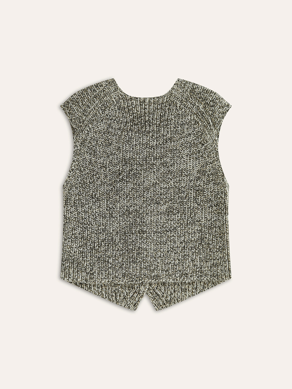 Mouwloos gebreid damesvest met knoopsluiting – regular fit en licht stretchend