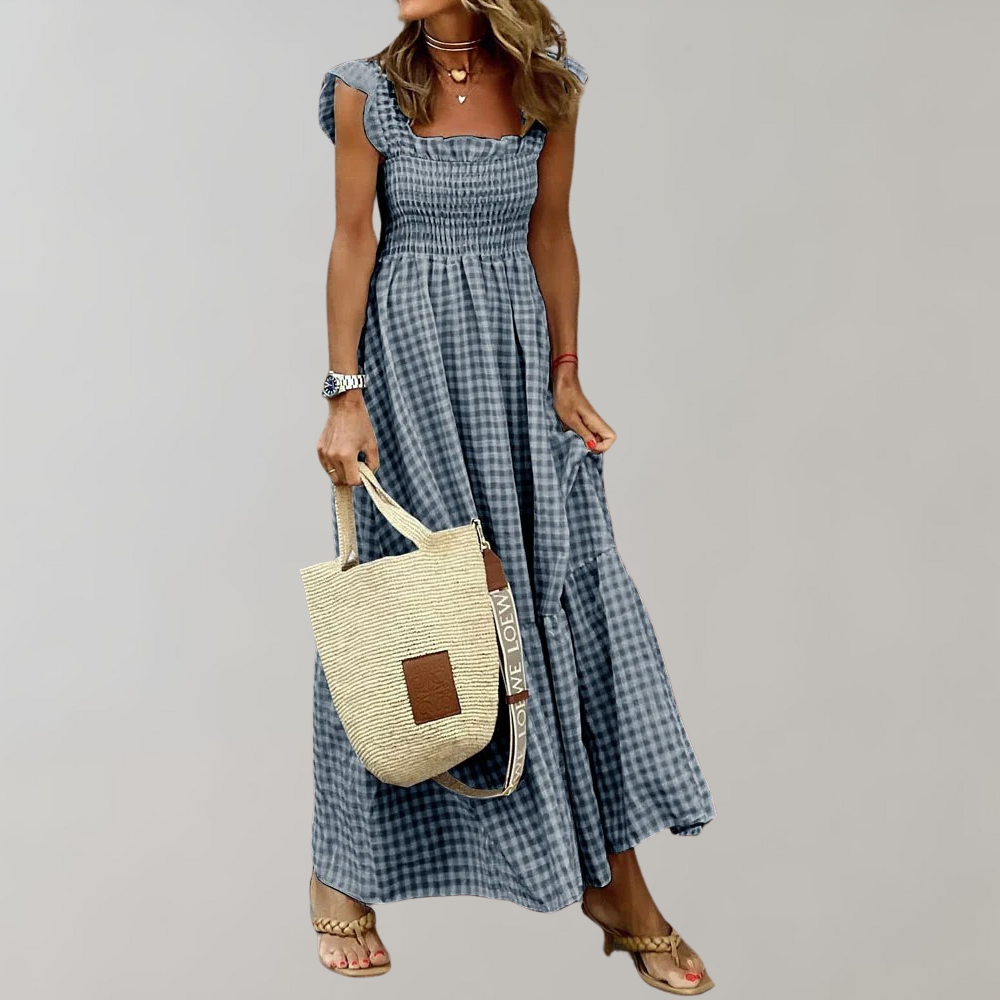 Vivianne – Retro Dames Zomerjurk met Flatterende Pasvorm