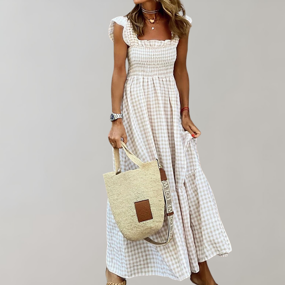 Vivianne – Retro Dames Zomerjurk met Flatterende Pasvorm