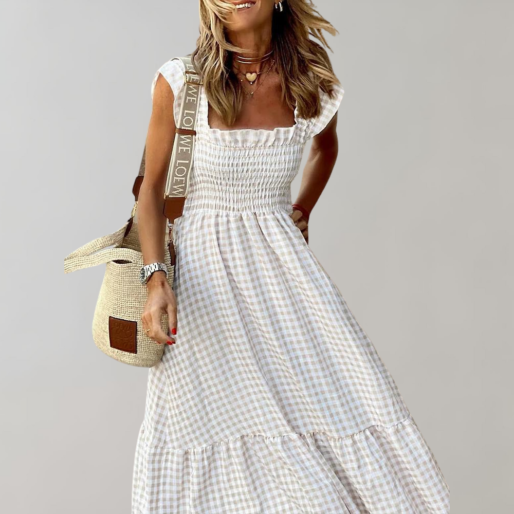 Vivianne – Retro Dames Zomerjurk met Flatterende Pasvorm