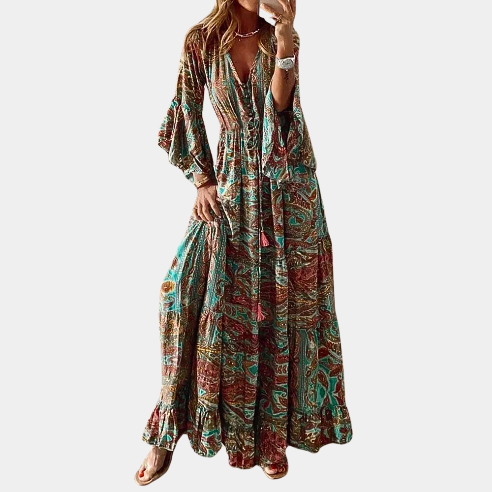 Bohemian Maxi Jurk Dames – Luchtig & Elegant