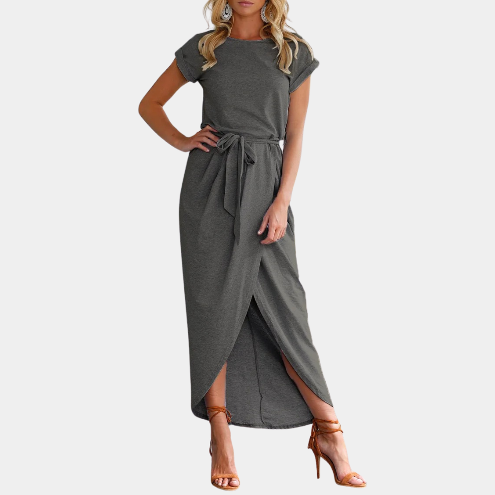 Soléna – Casual Damesjurk met Korte Mouwen en Zomerse Elegantie