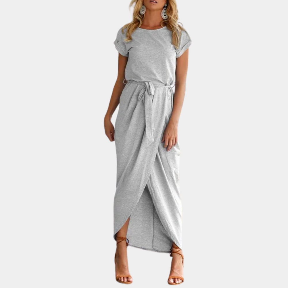 Soléna – Casual Damesjurk met Korte Mouwen en Zomerse Elegantie