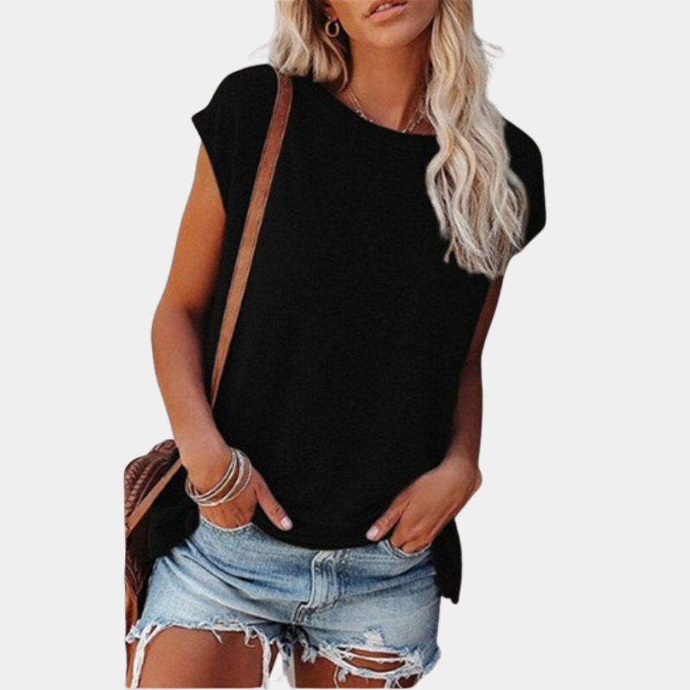 Elena Tee – Luchtig zomer T-shirt met een stijlvolle, losse pasvorm
