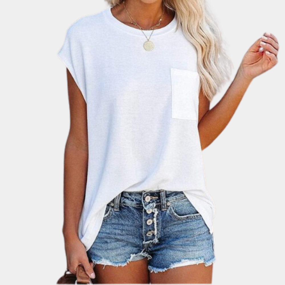 Elena Tee – Luchtig zomer T-shirt met een stijlvolle, losse pasvorm