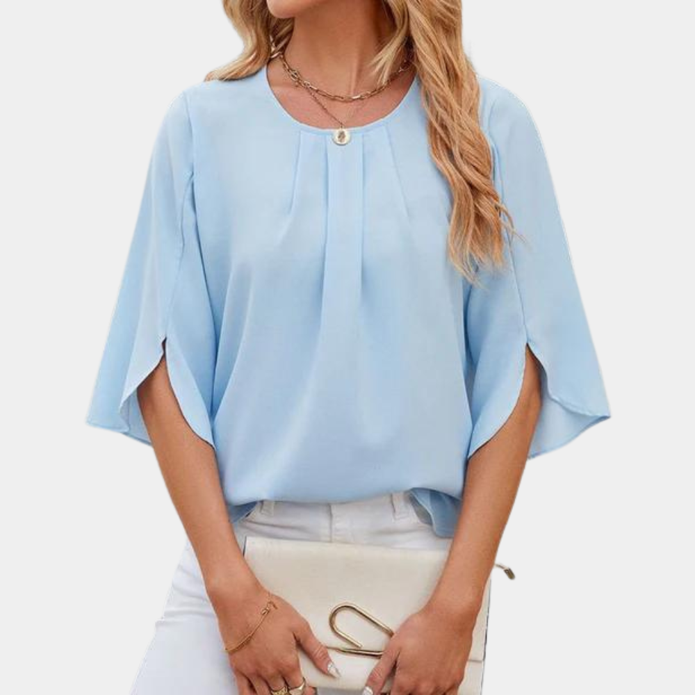 Annelura – vrouwelijke blouse met losse pasvorm en verfijnde uitstraling