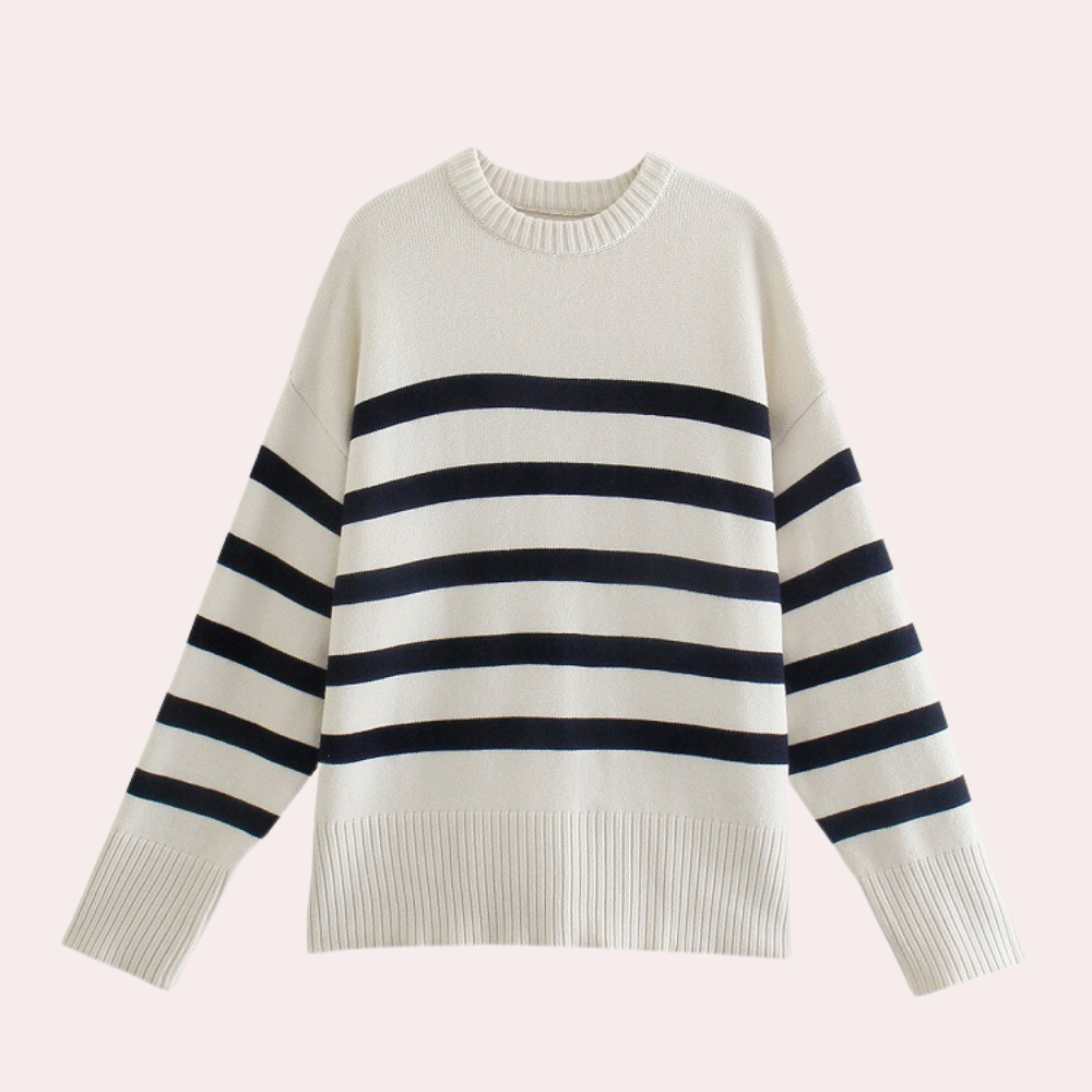 Elarine – Oversized Comfort Trui met Elegante Kraag