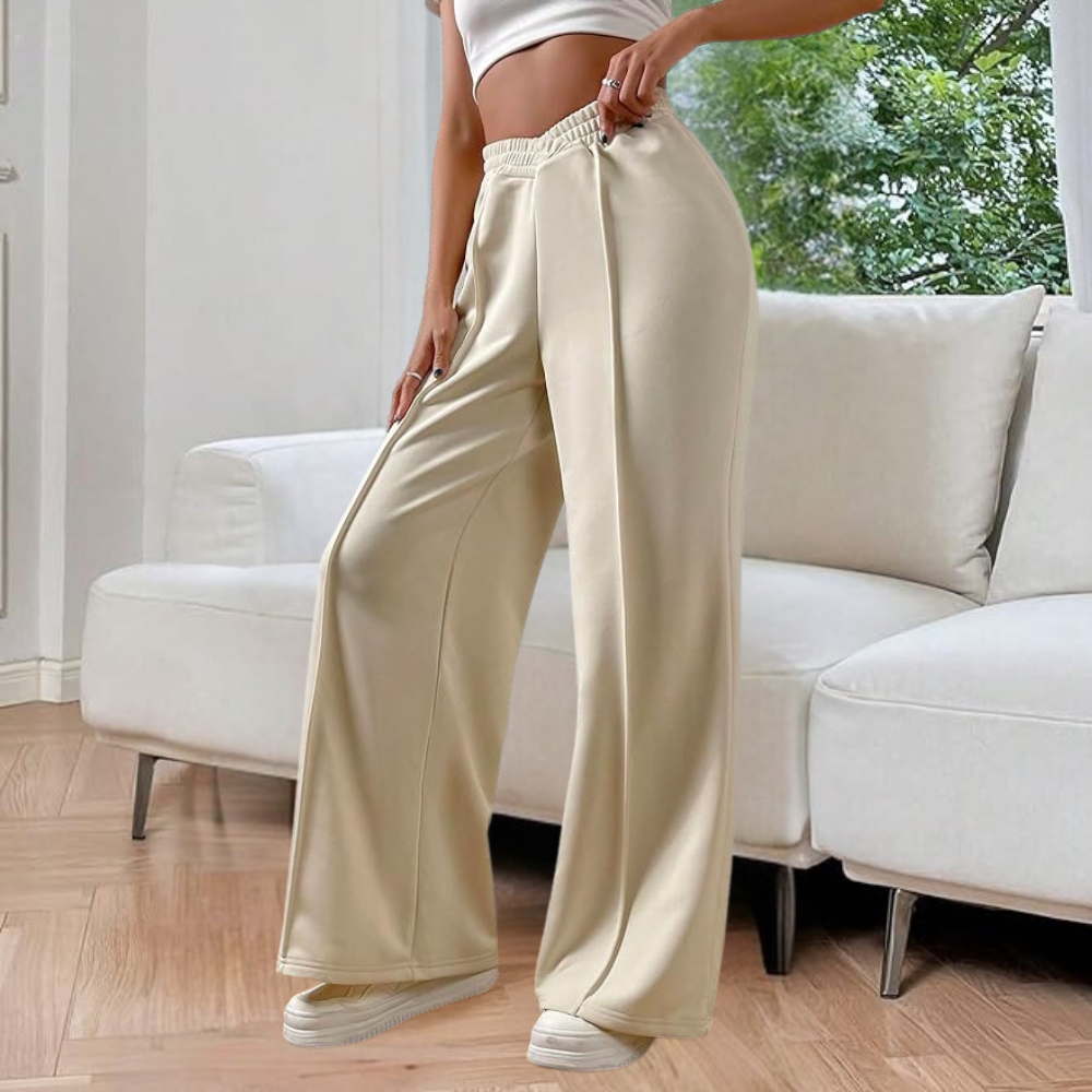 Alurea Dames Loungebroek met Wijde Pijpen – Zacht, Los en Stijlvol Comfort