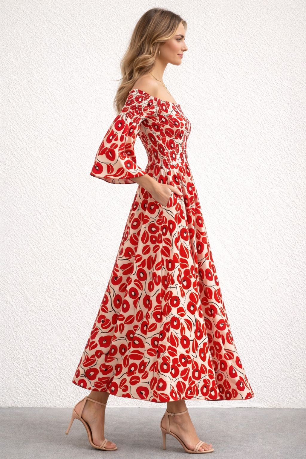 Dames maxi jurk met bloemenprint – elegant, luchtig en veelzijdig